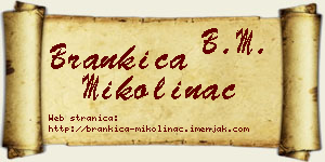 Brankica Mikolinac vizit kartica